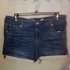 Time and Tru Dark Blue Jean Shorts